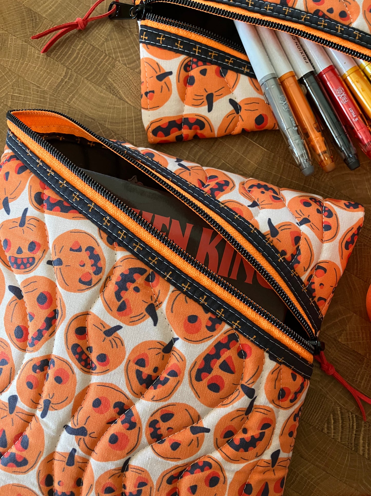 Jack-O-Lantern Book Pouch Set