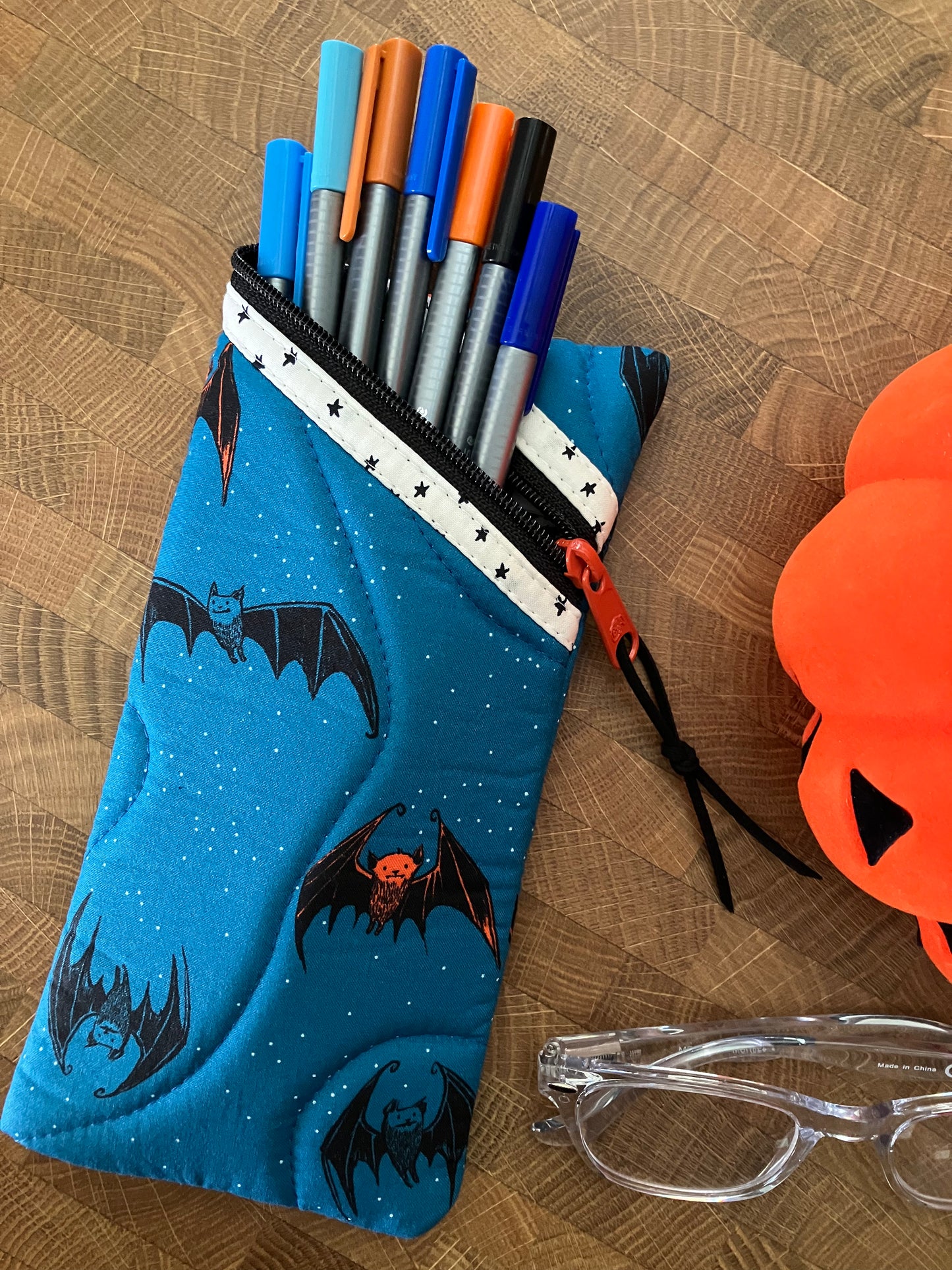 Blue Batty Sunglasses Pouch