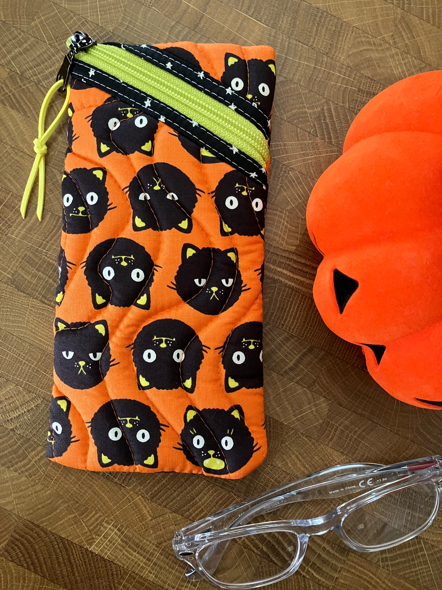 Orange Kitties Sunglasses Pouch