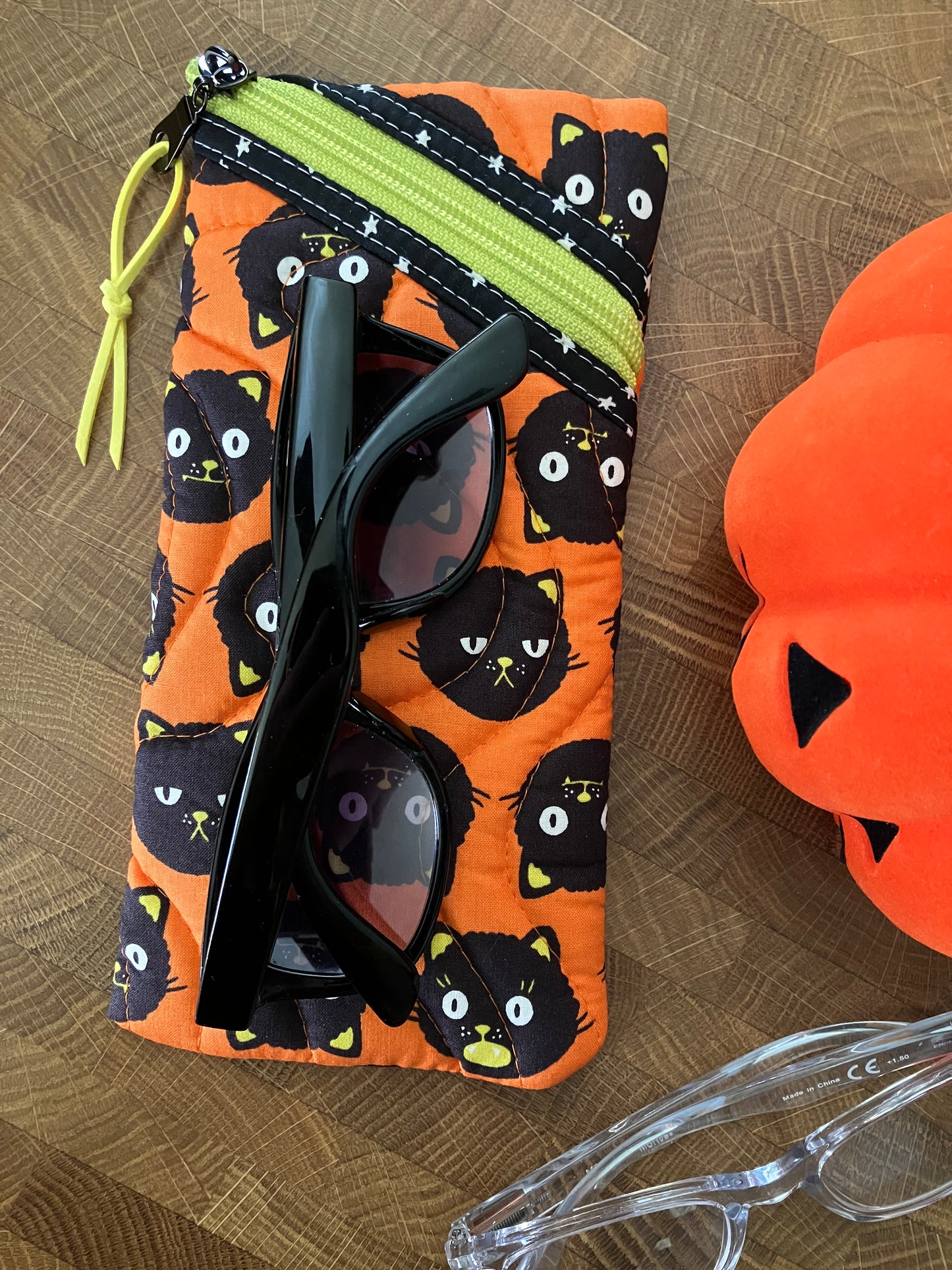 Orange Kitties Sunglasses Pouch