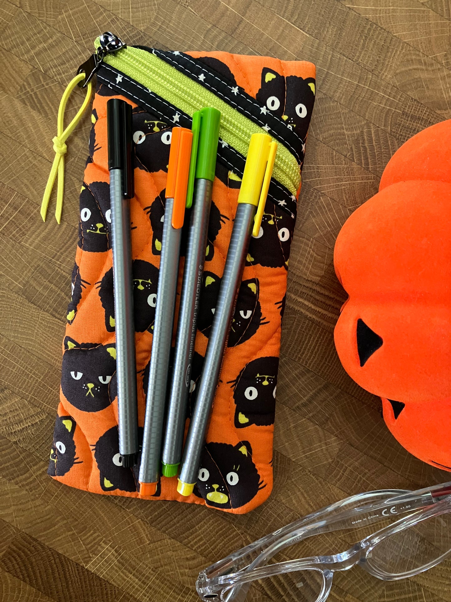 Orange Kitties Sunglasses Pouch