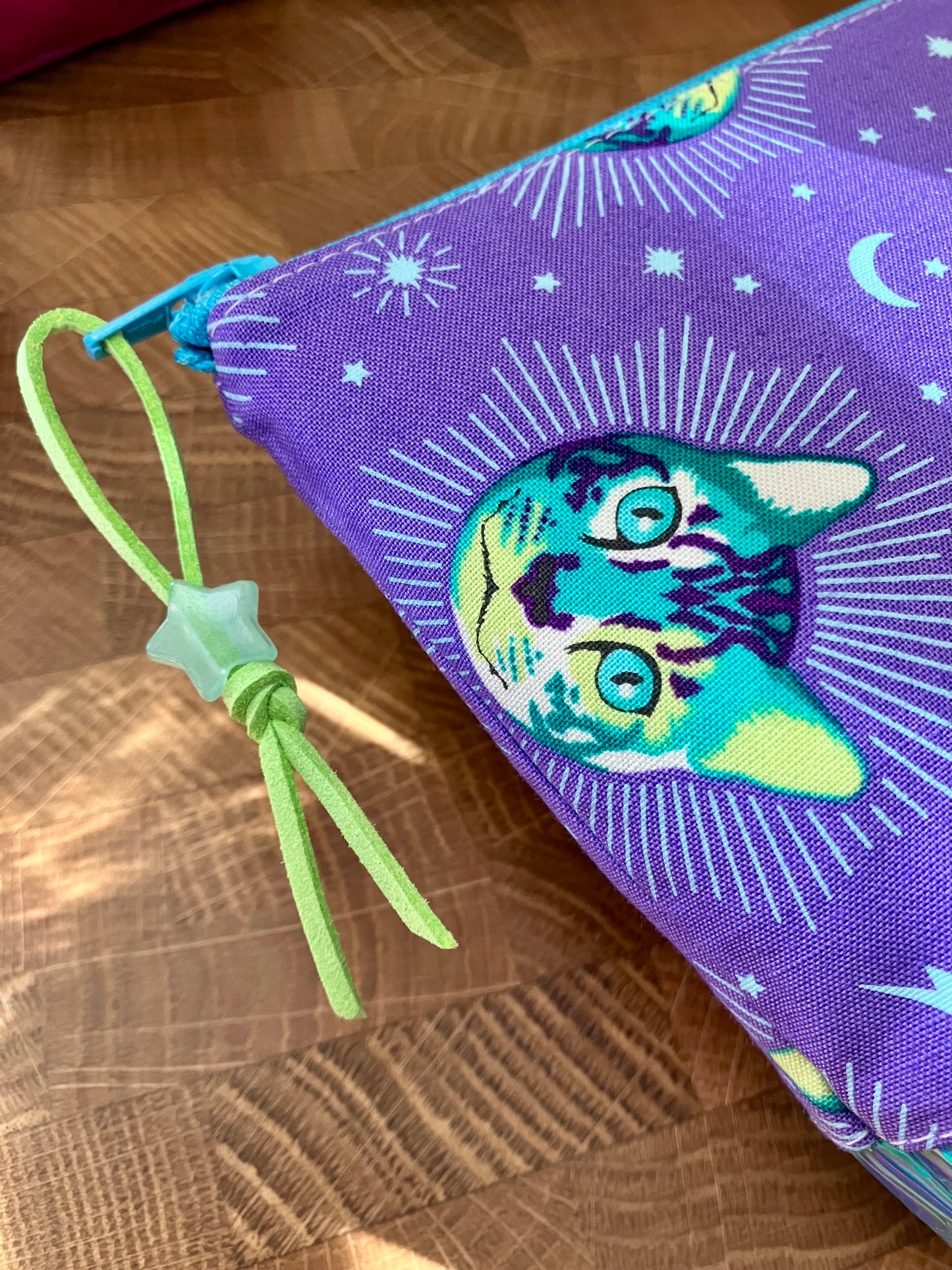Cheshire Cats + Holographic Vinyl Cosmetic Bag