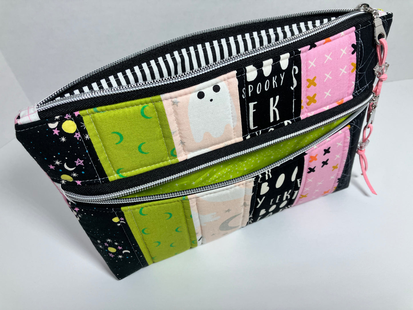 Vibrant Halloween Padded Double Zip Pouch