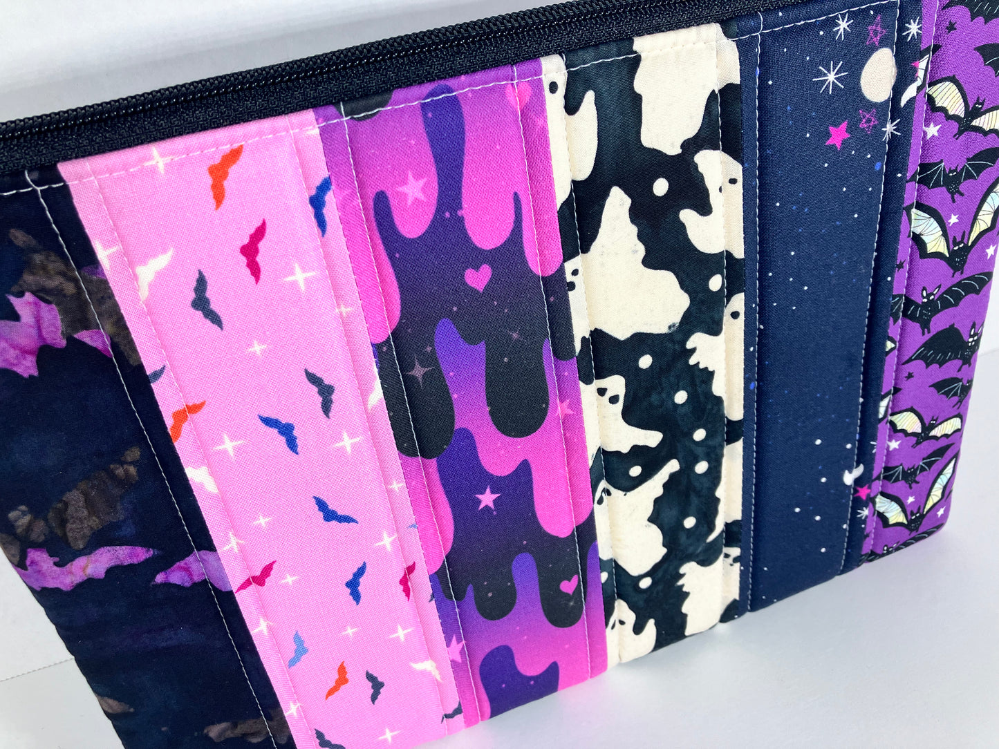 Vibrant Halloween Padded Double Zip Pouch