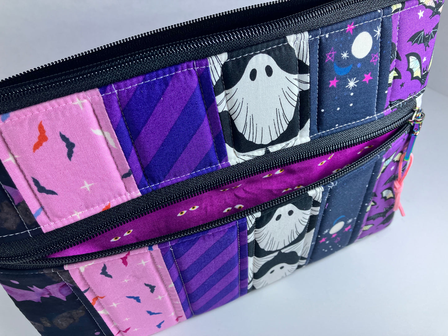 Vibrant Halloween Padded Double Zip Pouch