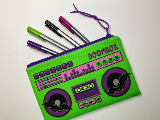 BATTY DOOMBOX ZIP POUCH