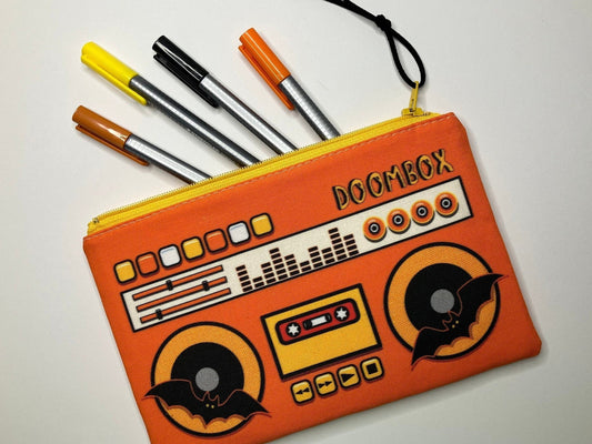 CANDY CORN DOOMBOX ZIP POUCH