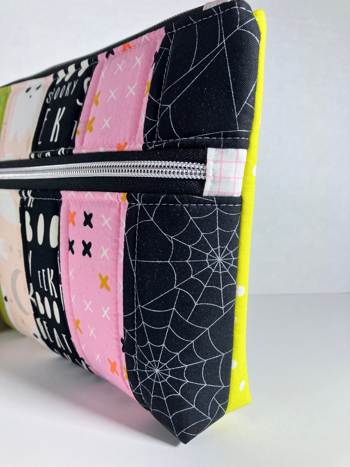 Vibrant Halloween Padded Double Zip Pouch
