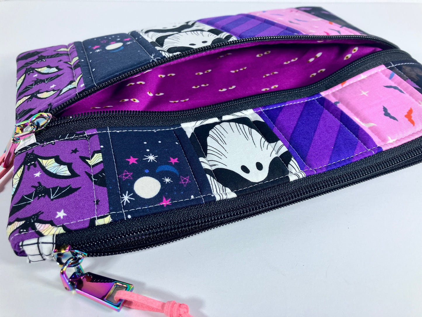 Vibrant Halloween Padded Double Zip Pouch