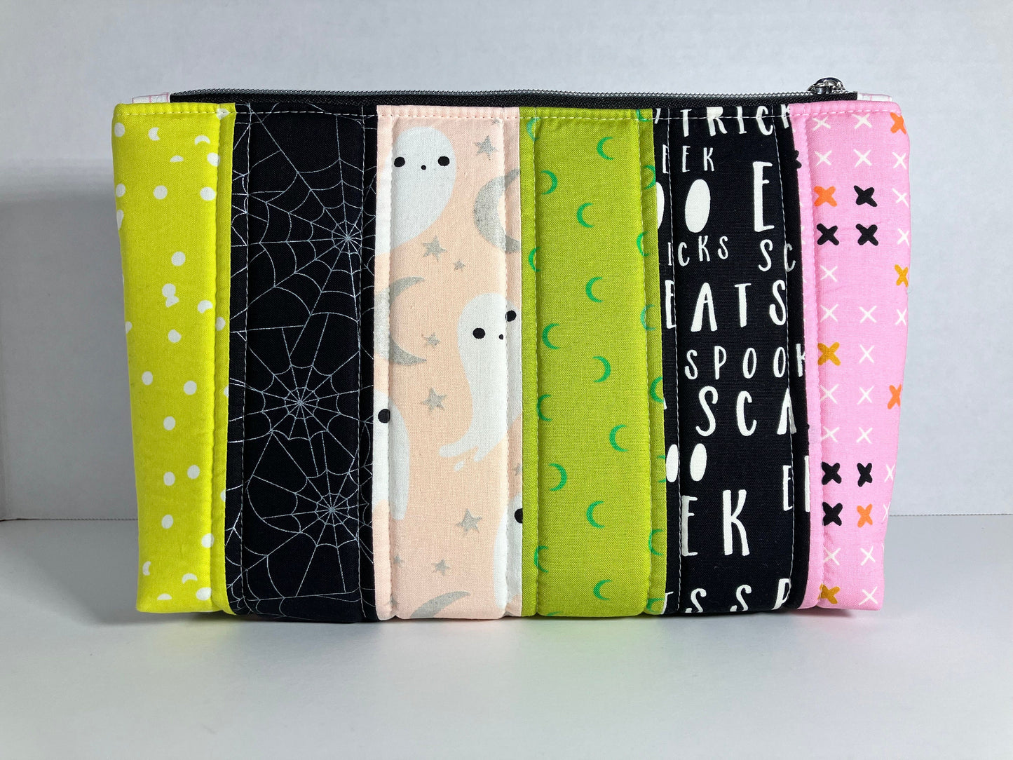 Vibrant Halloween Padded Double Zip Pouch