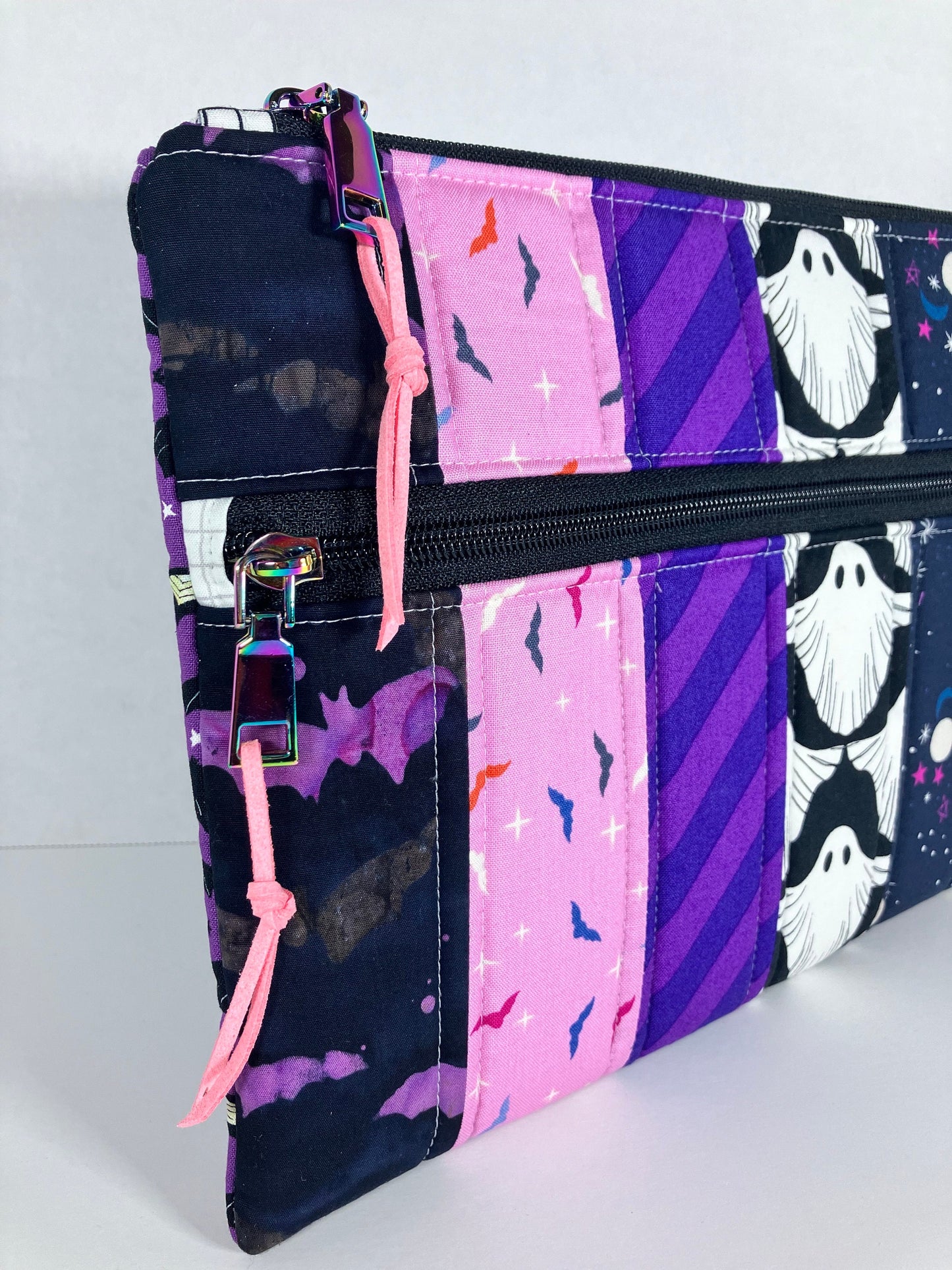 Vibrant Halloween Padded Double Zip Pouch