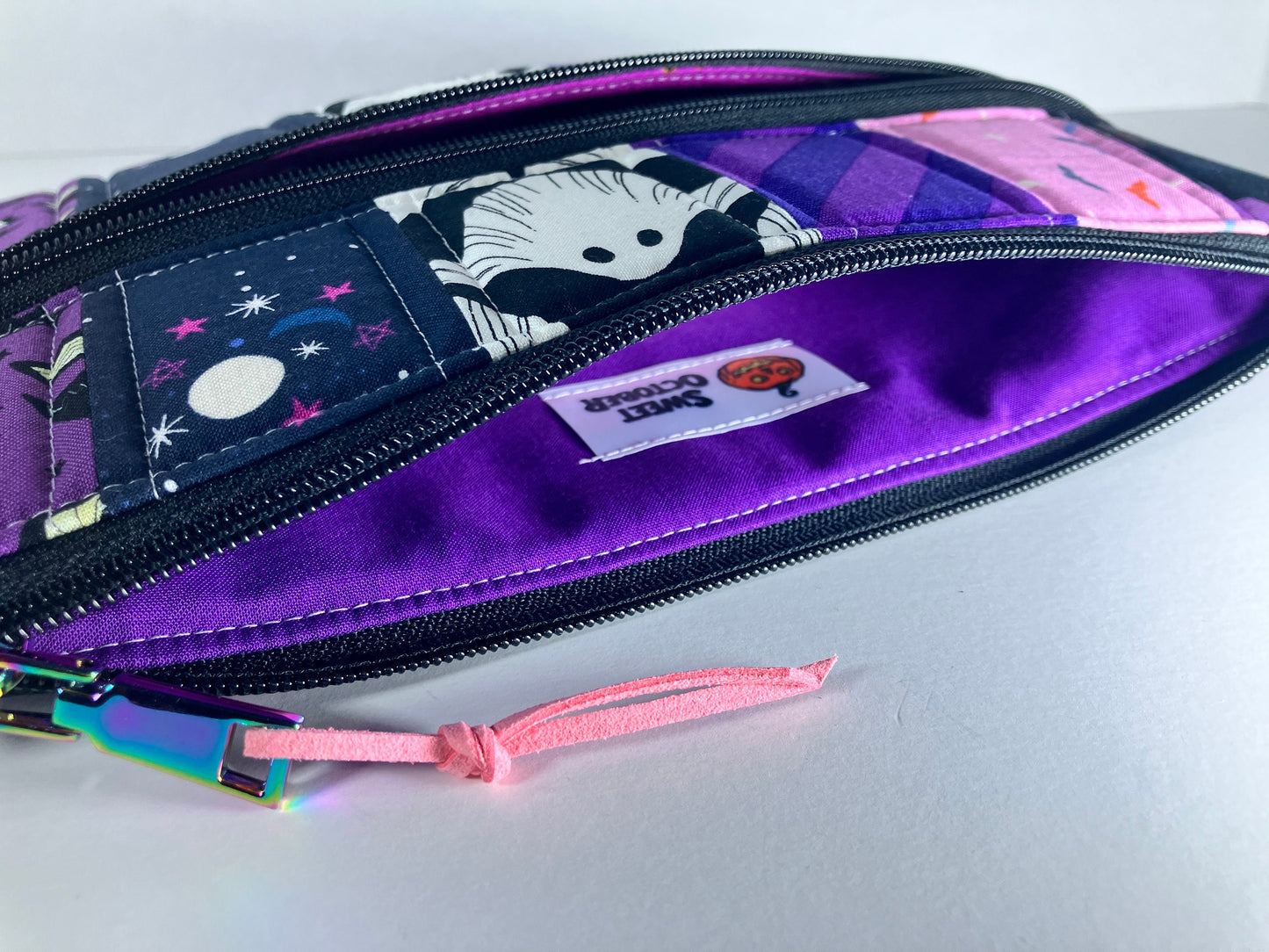 Vibrant Halloween Padded Double Zip Pouch