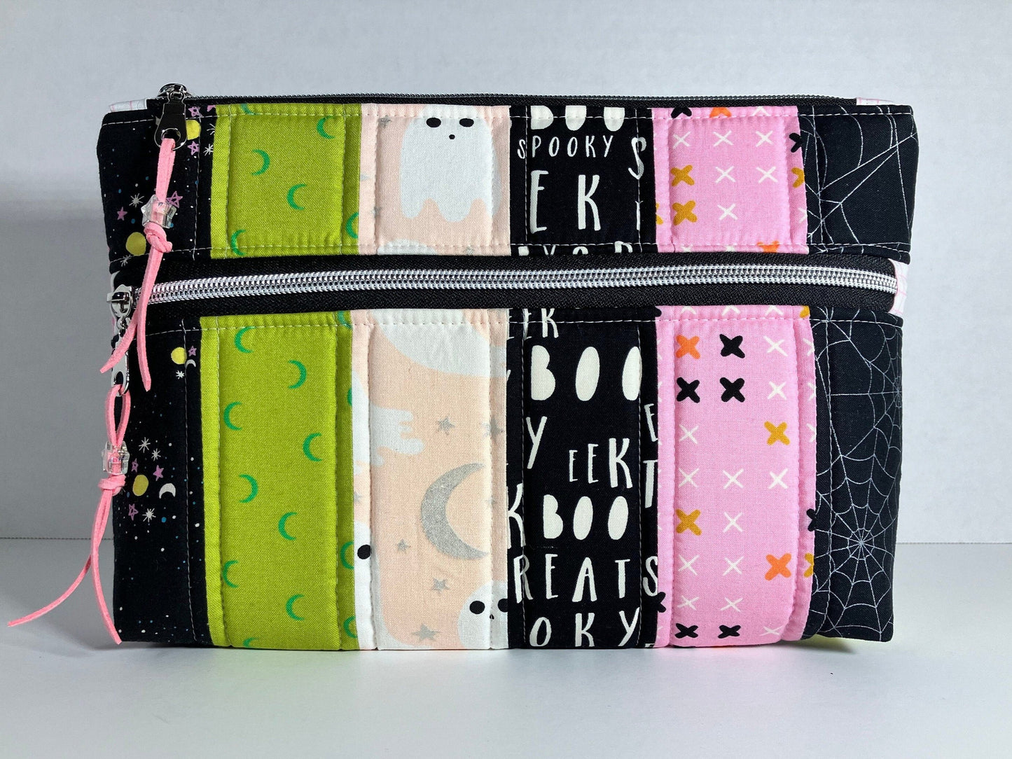 Vibrant Halloween Padded Double Zip Pouch