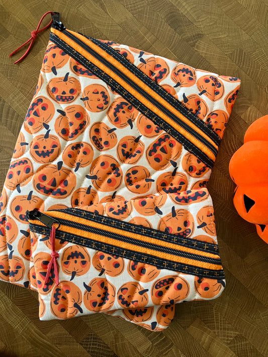 Jack-O-Lantern Book Pouch Set