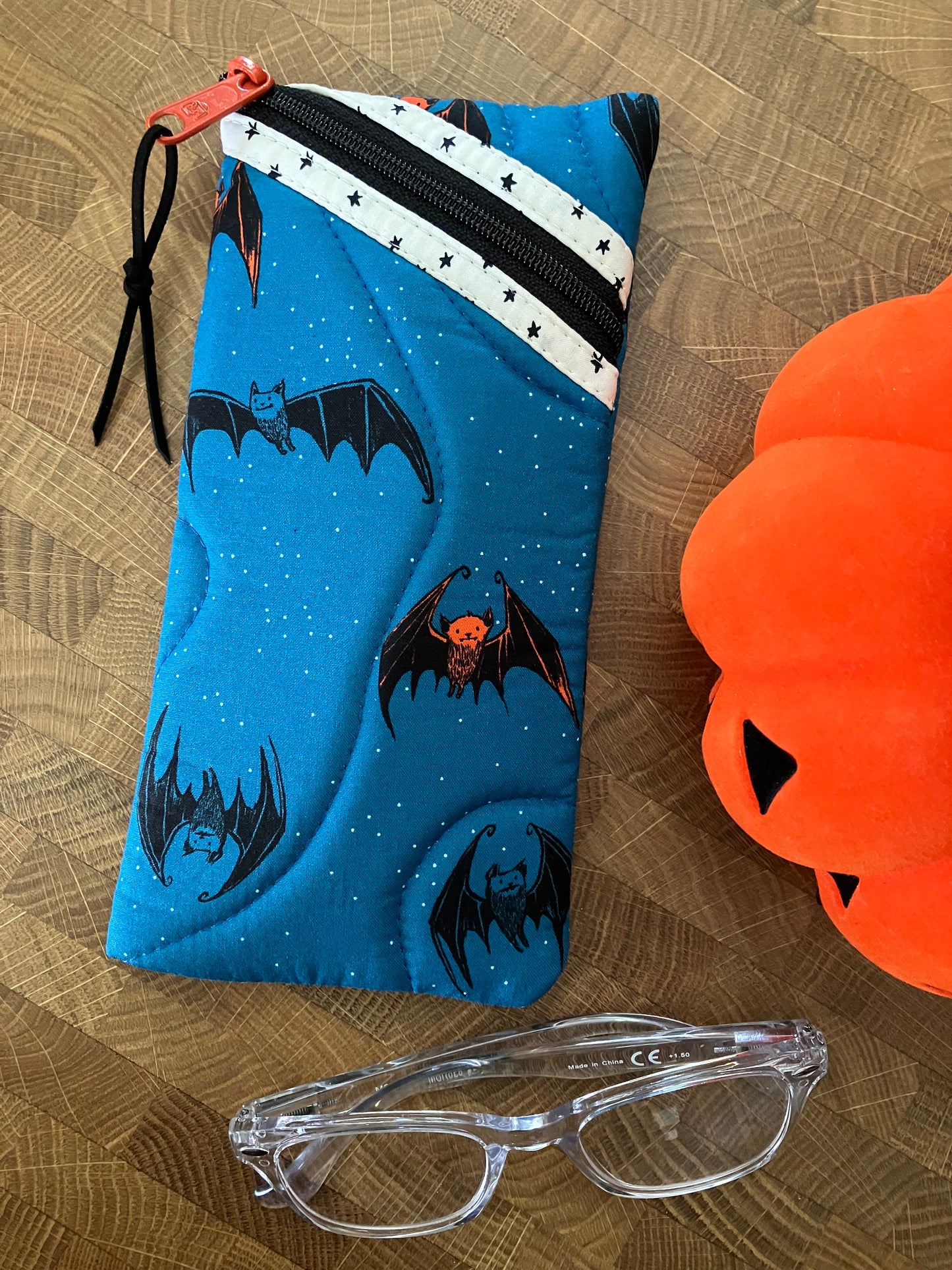 Blue Batty Sunglasses Pouch