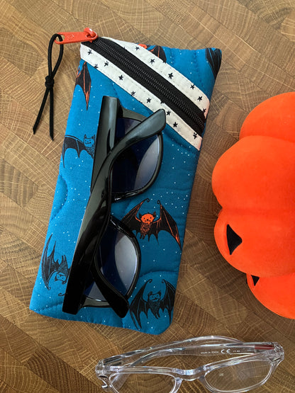 Blue Batty Sunglasses Pouch