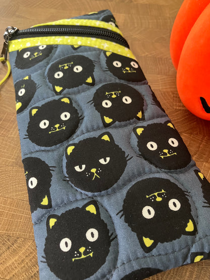 Blue Kitties Sunglasses Pouch