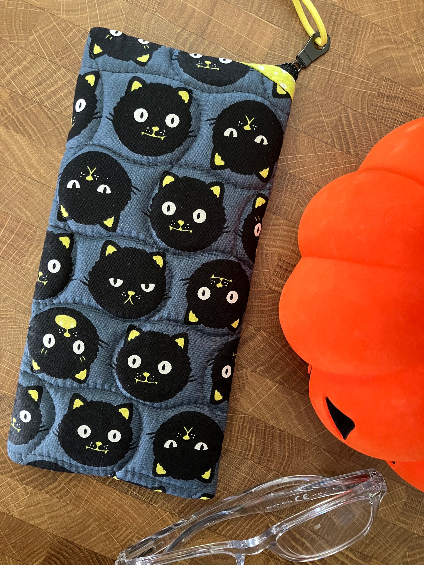 Blue Kitties Sunglasses Pouch