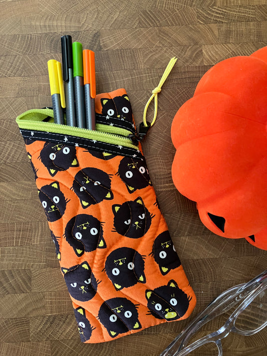 Orange Kitties Sunglasses Pouch