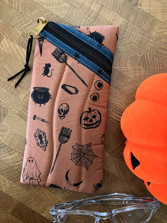 RUST HALLOWEEN EYEWEAR POUCH