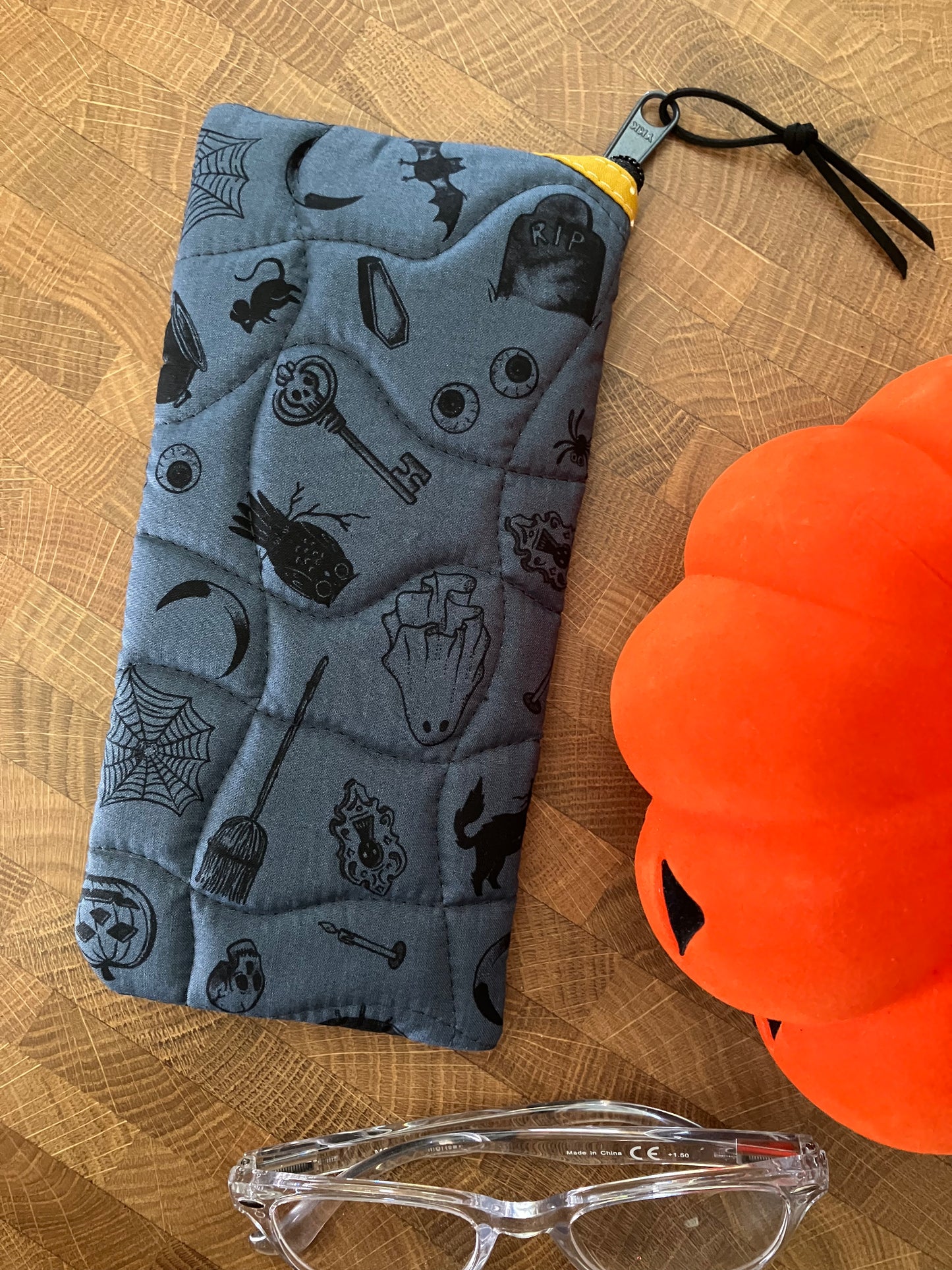 Navy Halloween Sunglasses Pouch