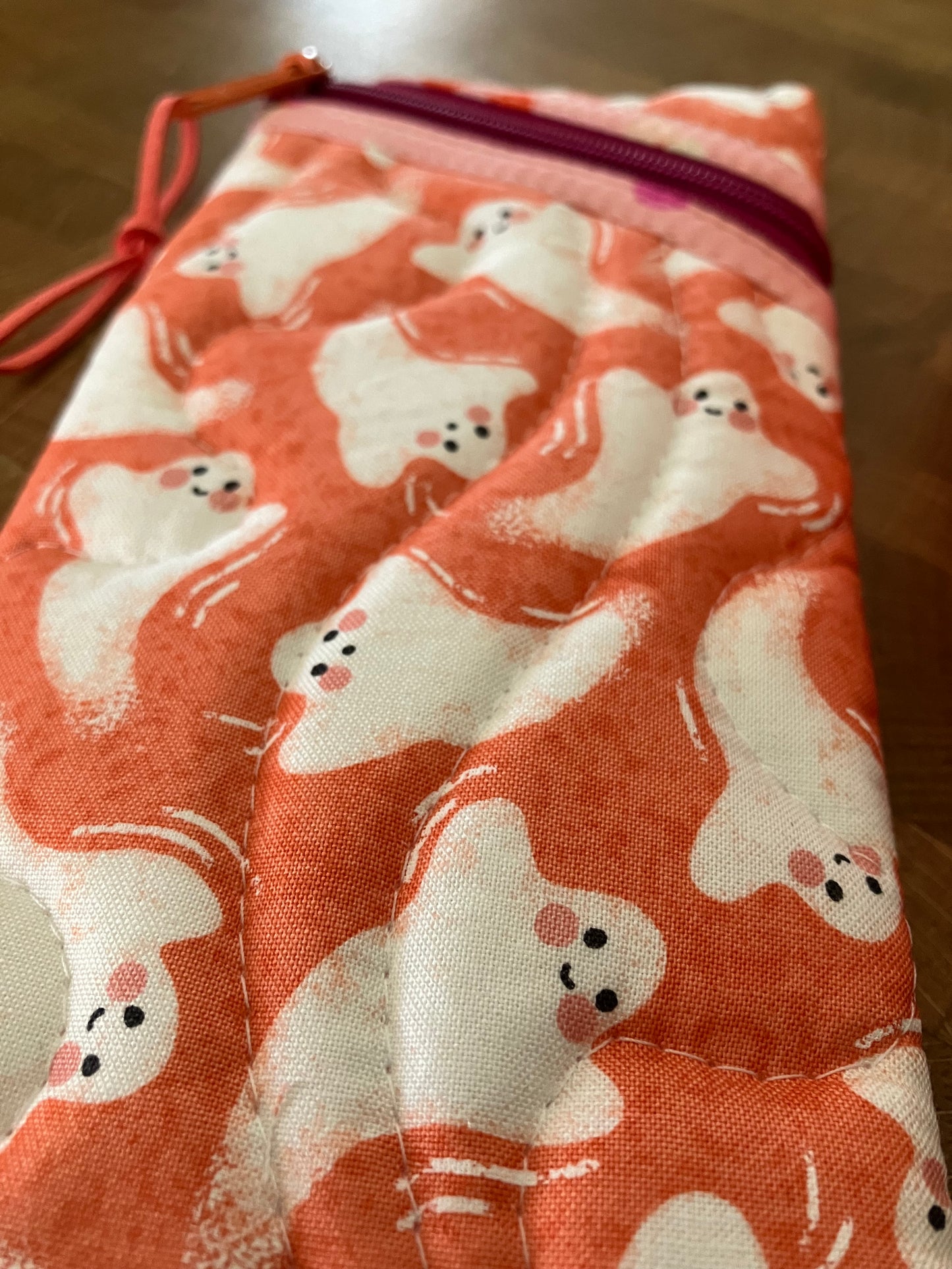 Orange Ghosties Sunglasses Pouch