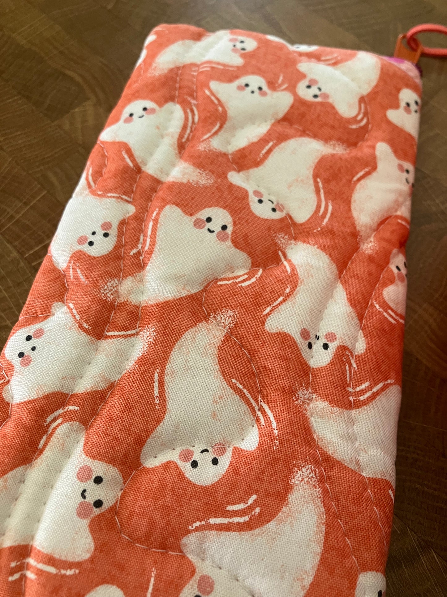 Orange Ghosties Sunglasses Pouch