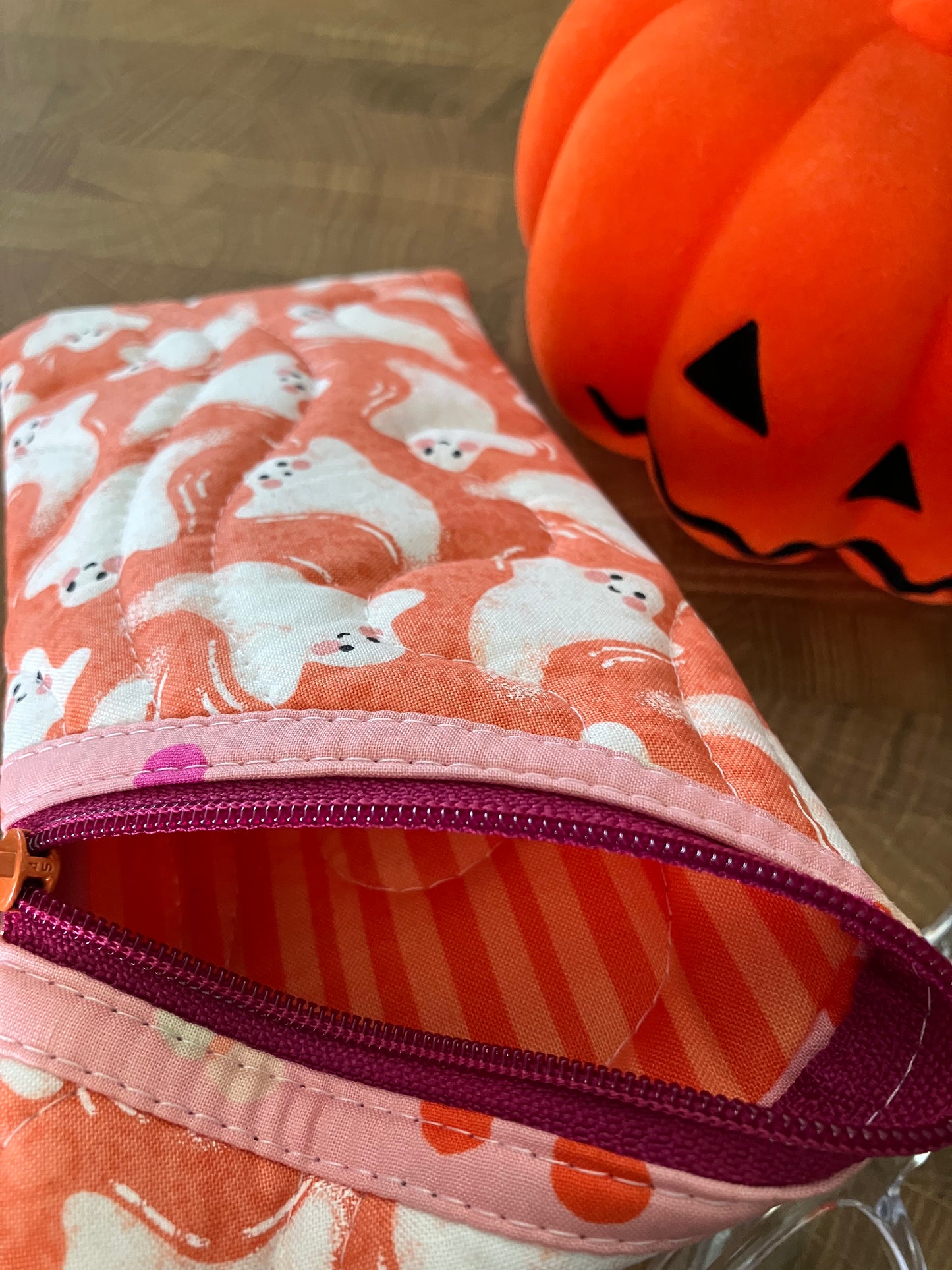 Orange Ghosties Sunglasses Pouch