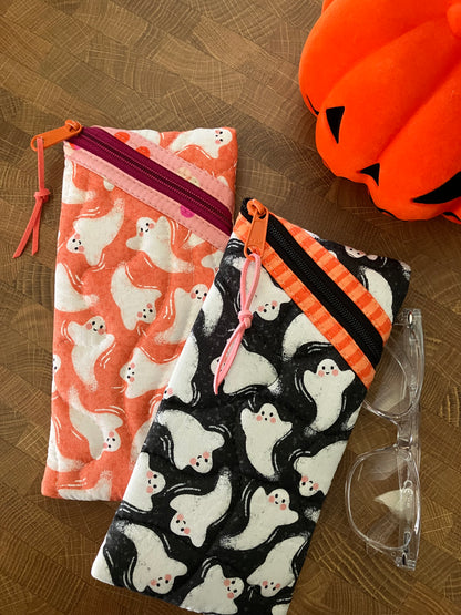 Orange Ghosties Sunglasses Pouch