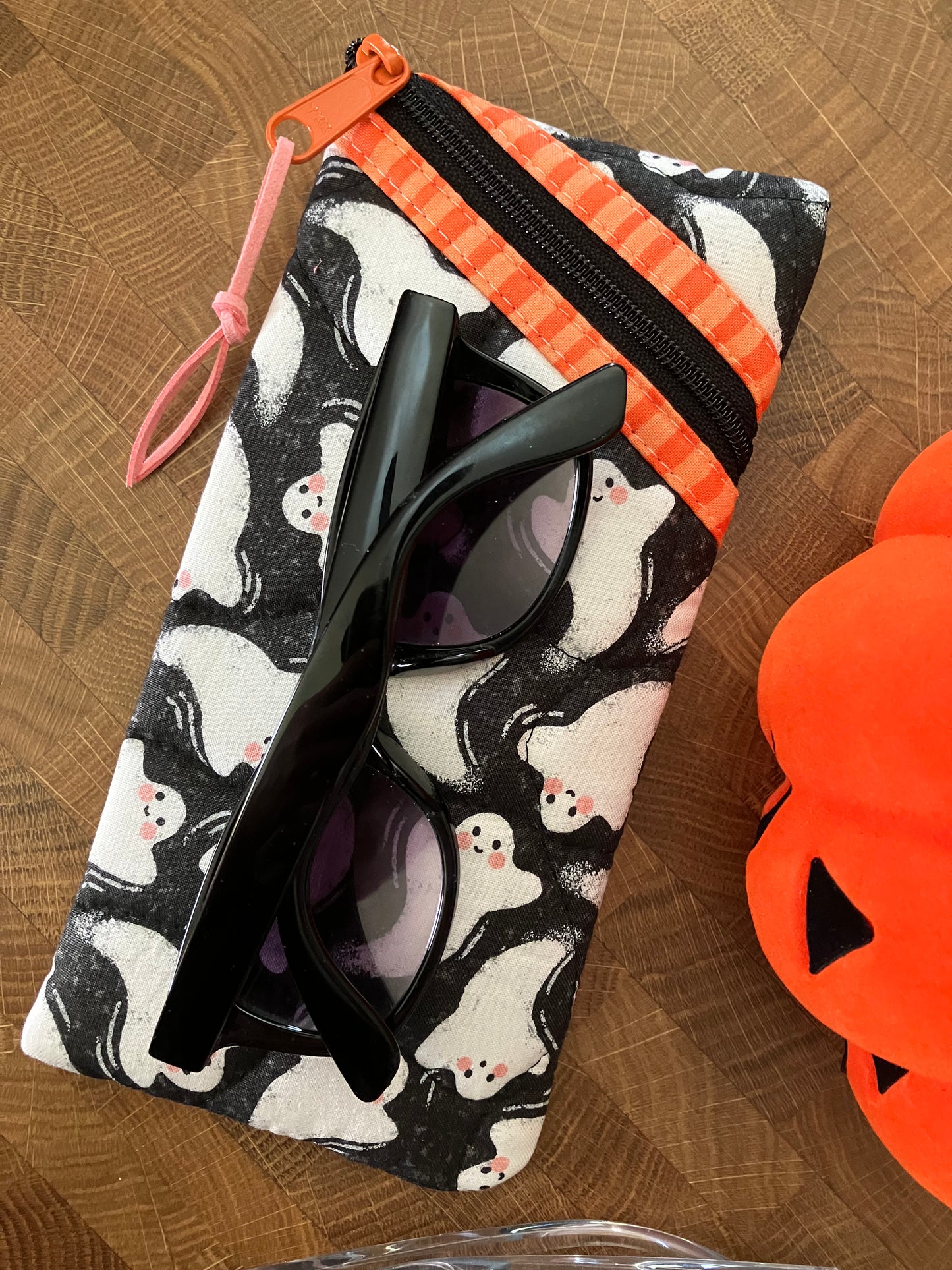 Black Ghosties Sunglasses Pouch