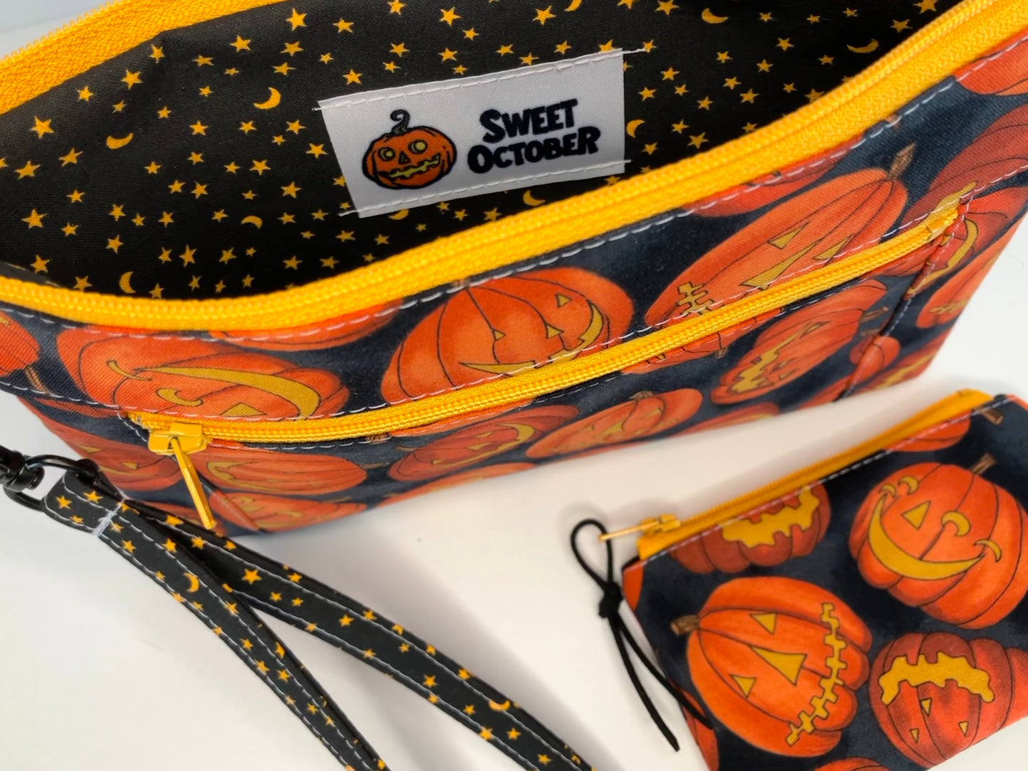 3-Piece Pumpkin Wristlet Set