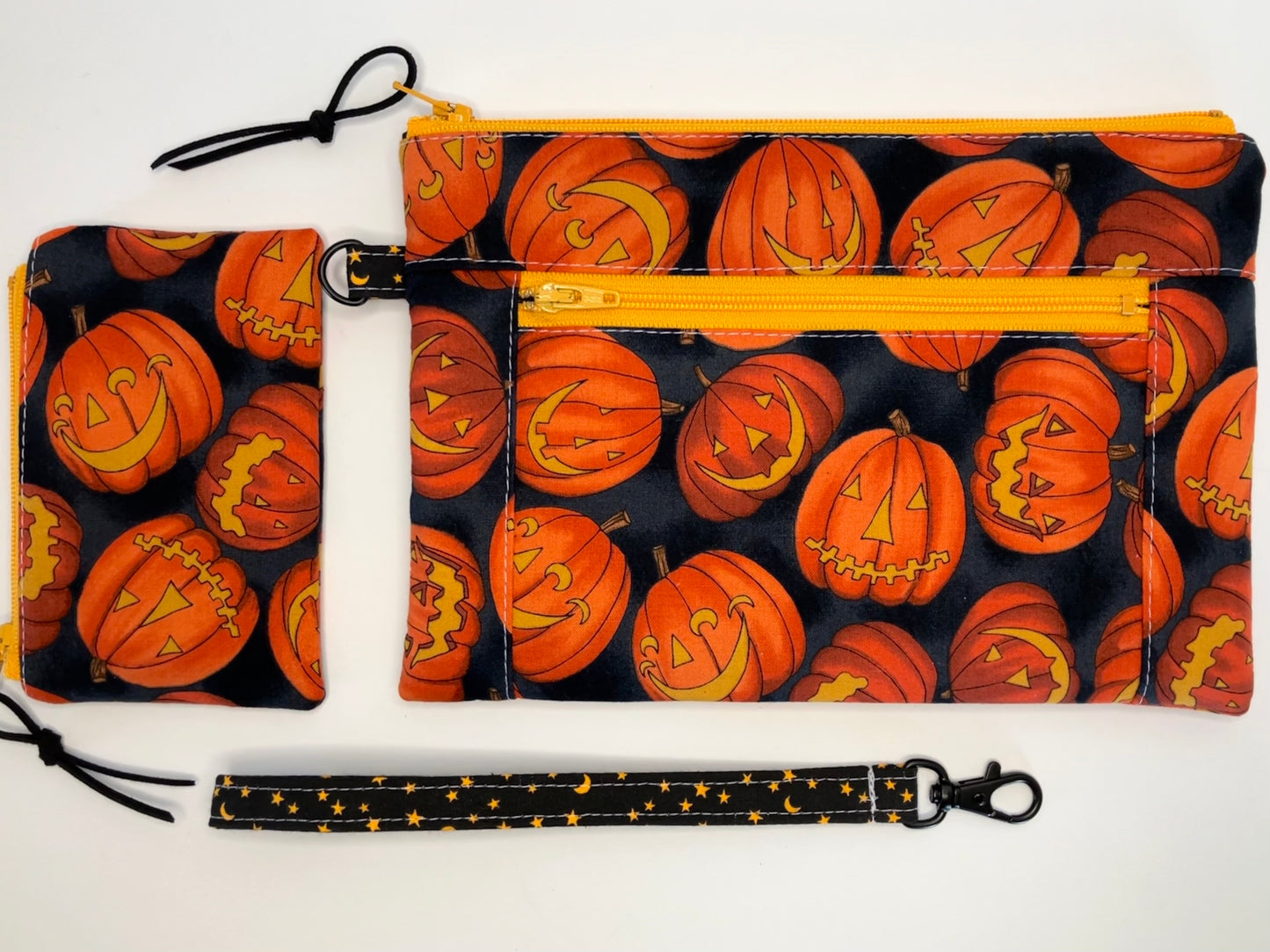 3-Piece Pumpkin Wristlet Set