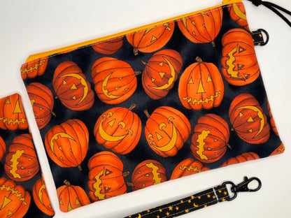 3-Piece Pumpkin Wristlet Set