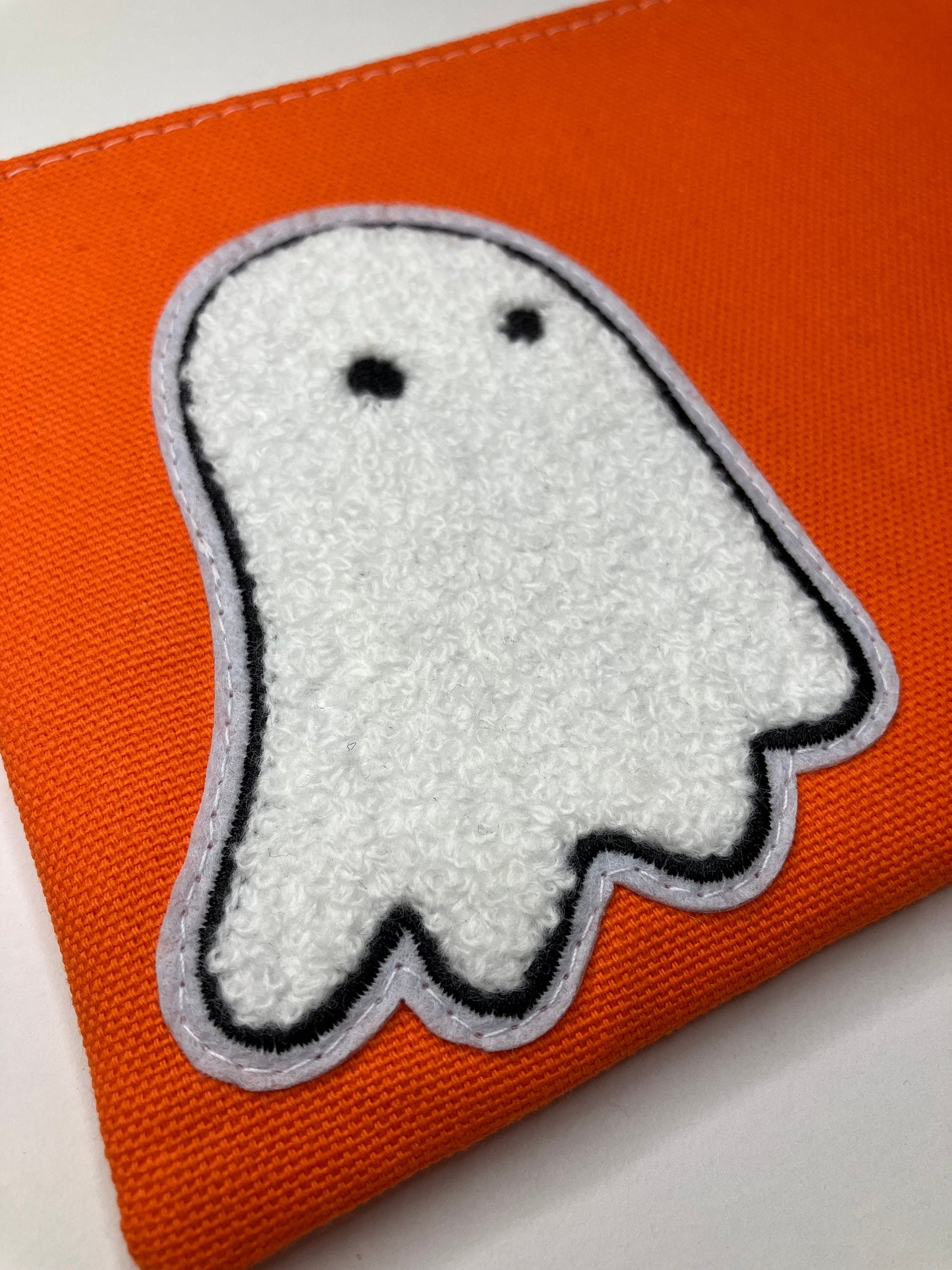 Chenille Ghost Patch Canvas Zip Pouch