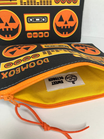 Jack-O-Lantern Doombox Zip Pouch