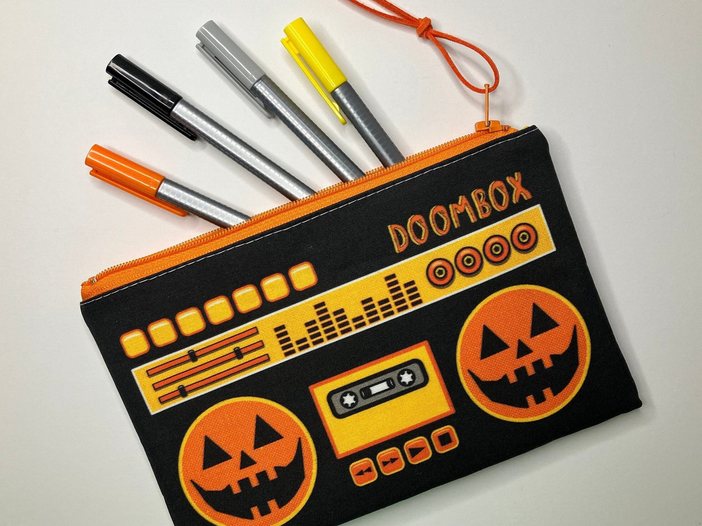 Jack-O-Lantern Doombox Zip Pouch