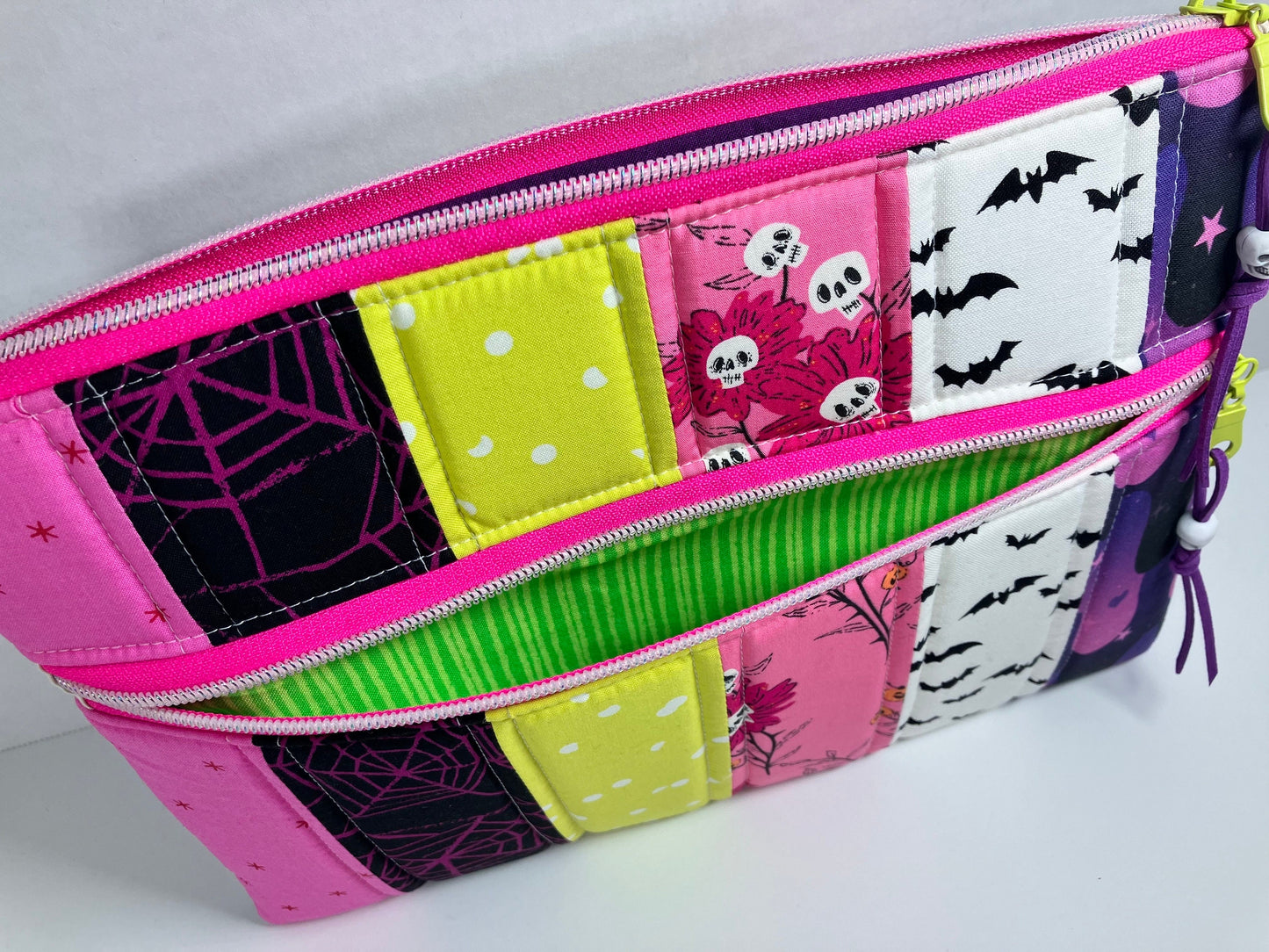 Vibrant Halloween Padded Double Zip Pouch