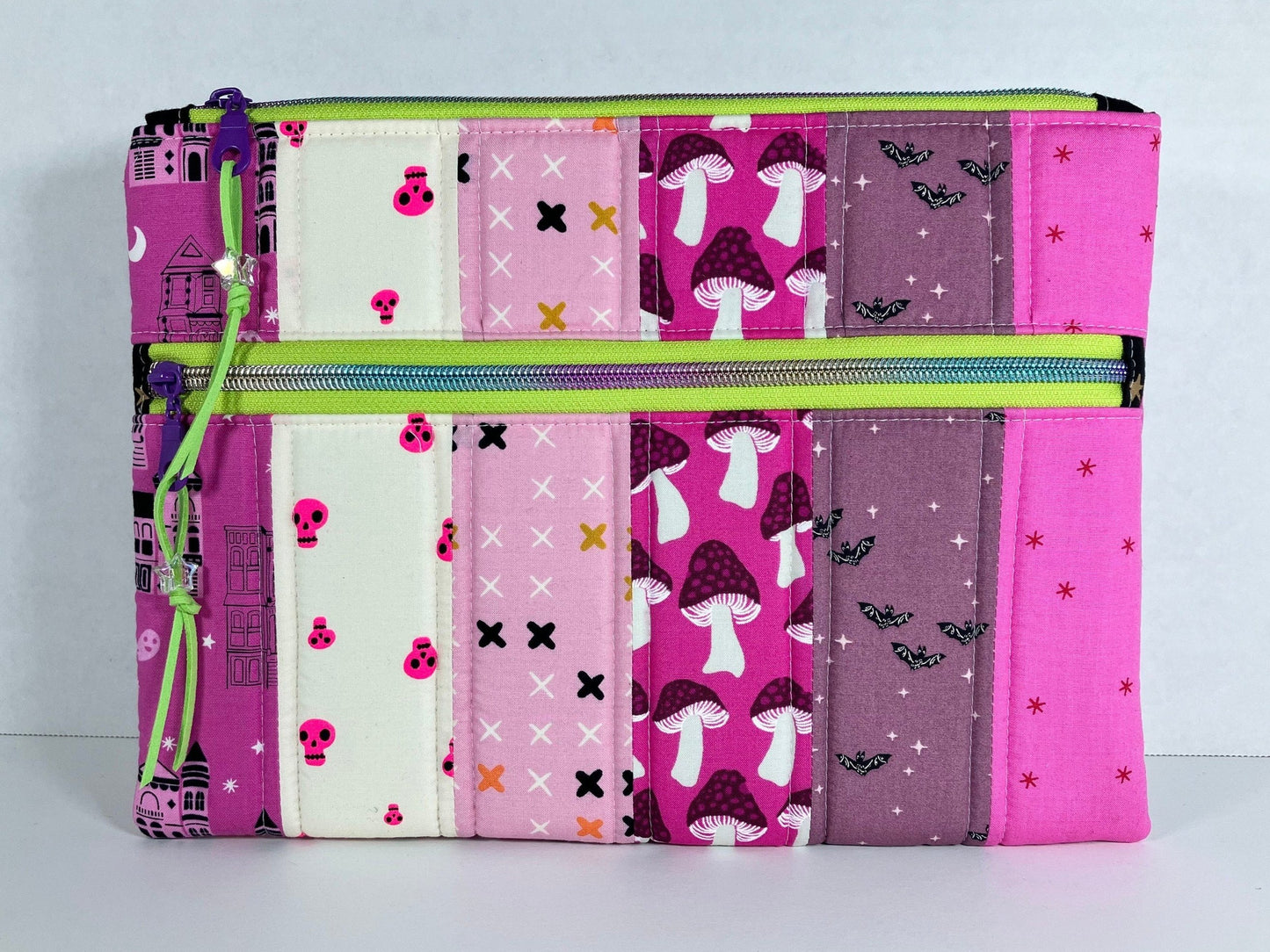 Vibrant Halloween Padded Double Zip Pouch