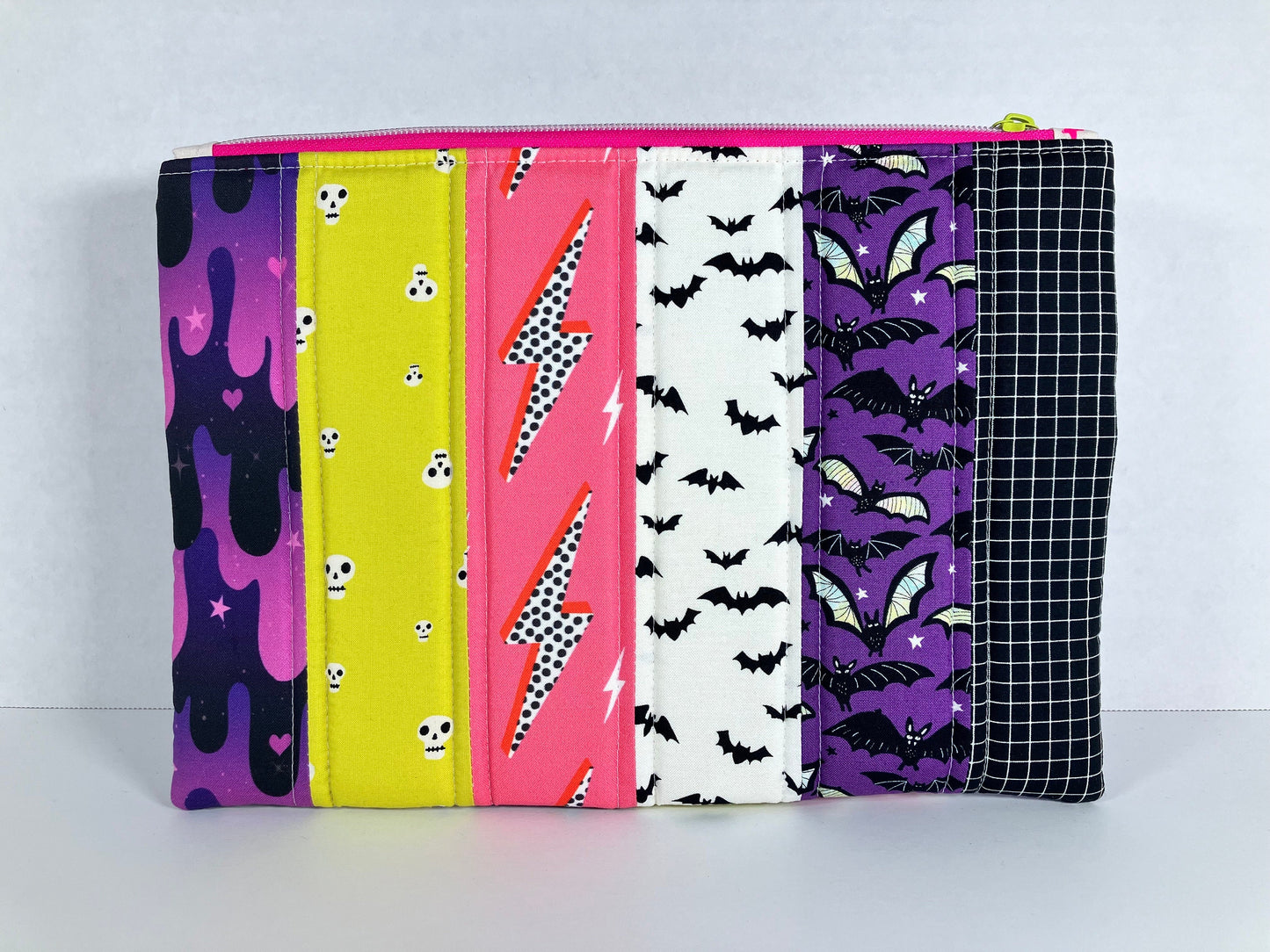 Vibrant Halloween Padded Double Zip Pouch