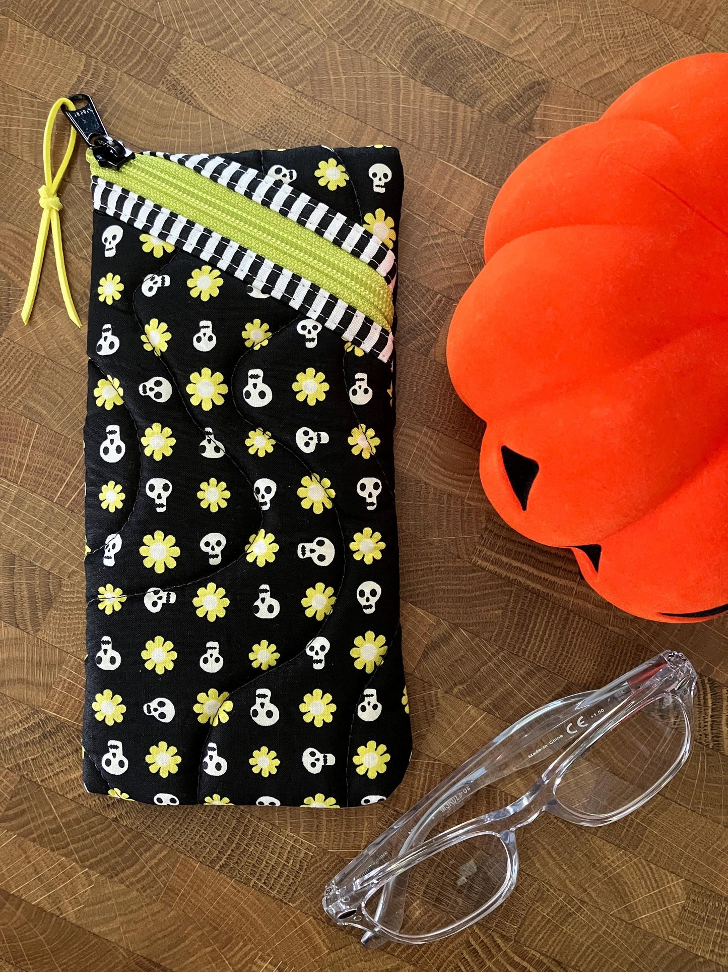 Skulls + Flowers Sunglasses Pouch