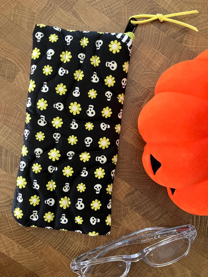 Skulls + Flowers Sunglasses Pouch